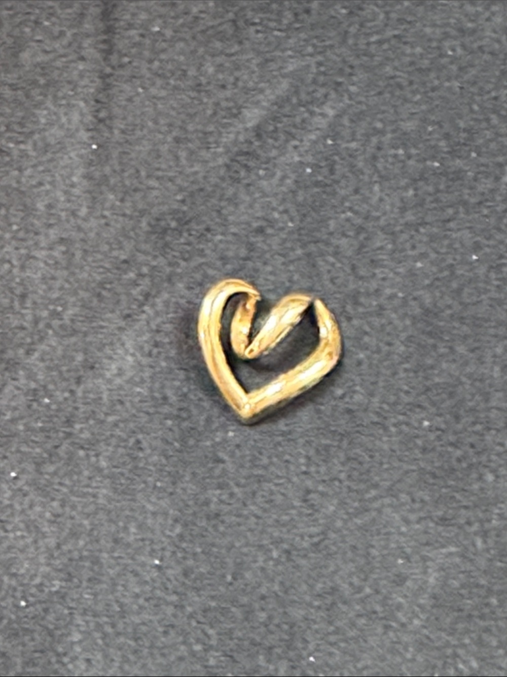 Gold Heart Charm Pendant